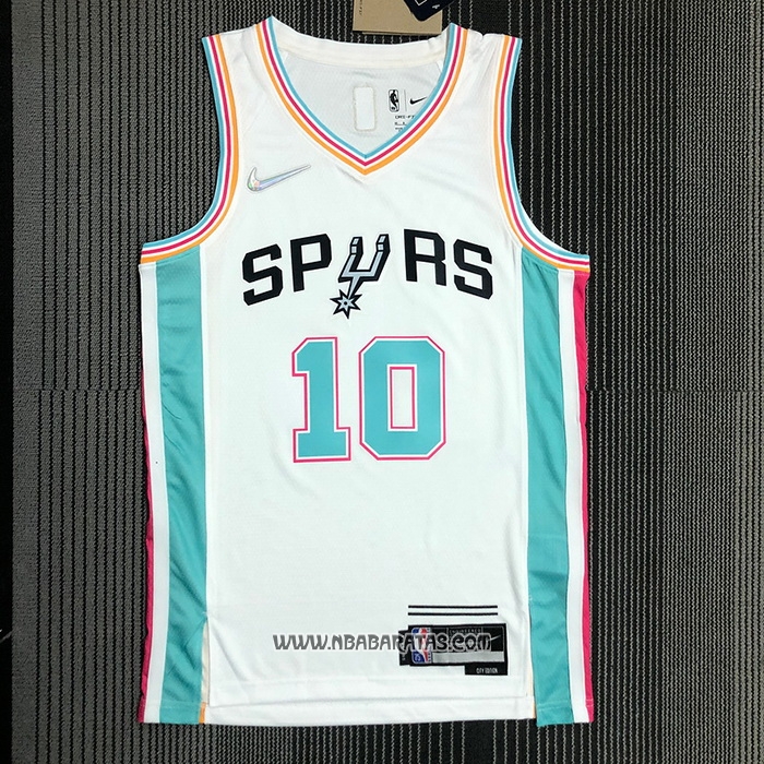 Camiseta San Antonio Spurs DeMar DeRozan #10 Ciudad 2021-22 Blanco